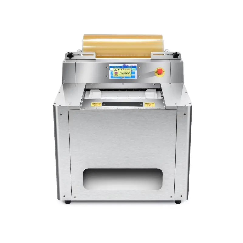 Beiheng Factory Supply Automatic Cling Film Wrapping Machine Stainless Steel Stretch Film Tray Wrapping Machine